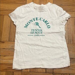 Primark Cream Monte Carlo Tennis League Printed Tee